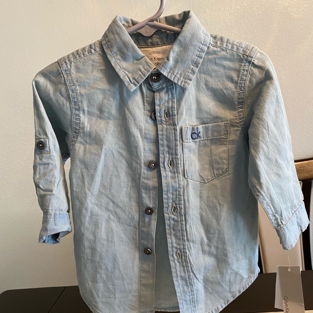 Calvin Klein toddler button up shirt